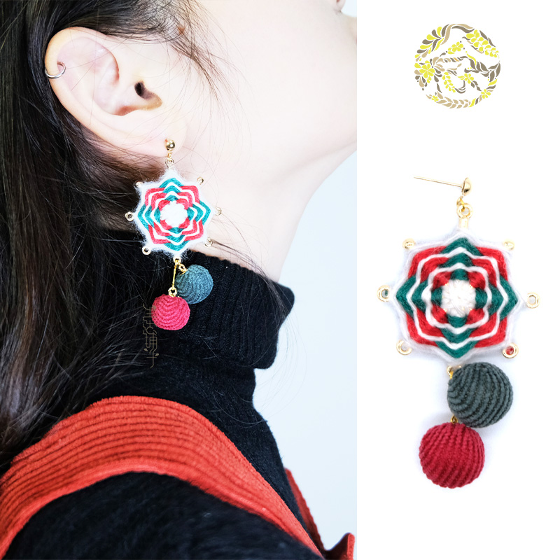 19圣诞diy手工耳环材料包节日