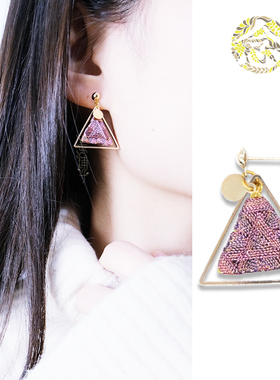 Double丨纯手工绕线编织耳环 原创设计小众耳饰INS波普风耳坠包邮