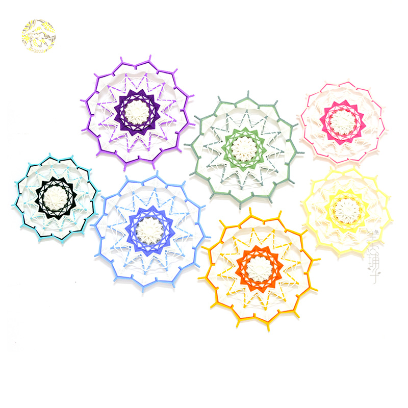 绕线曼达拉手工编织成品装饰