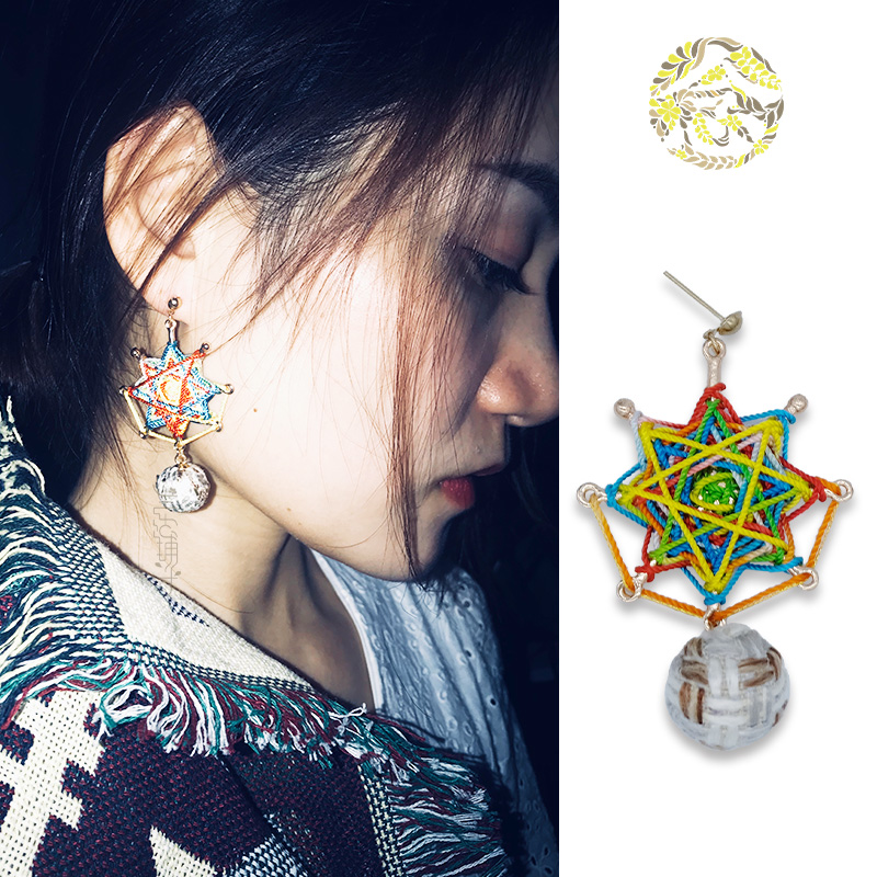 编织绕线长款ins耳坠包邮