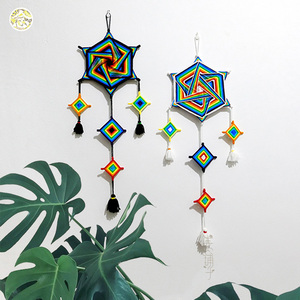 霓虹丨曼达拉 毛线手工编织 上帝之眼绕线材料包 ins风壁挂墙装饰