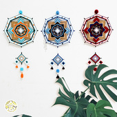 部落 曼陀罗 饰设计手工编织成品 绕线曼达拉上帝之眼材料 壁挂装