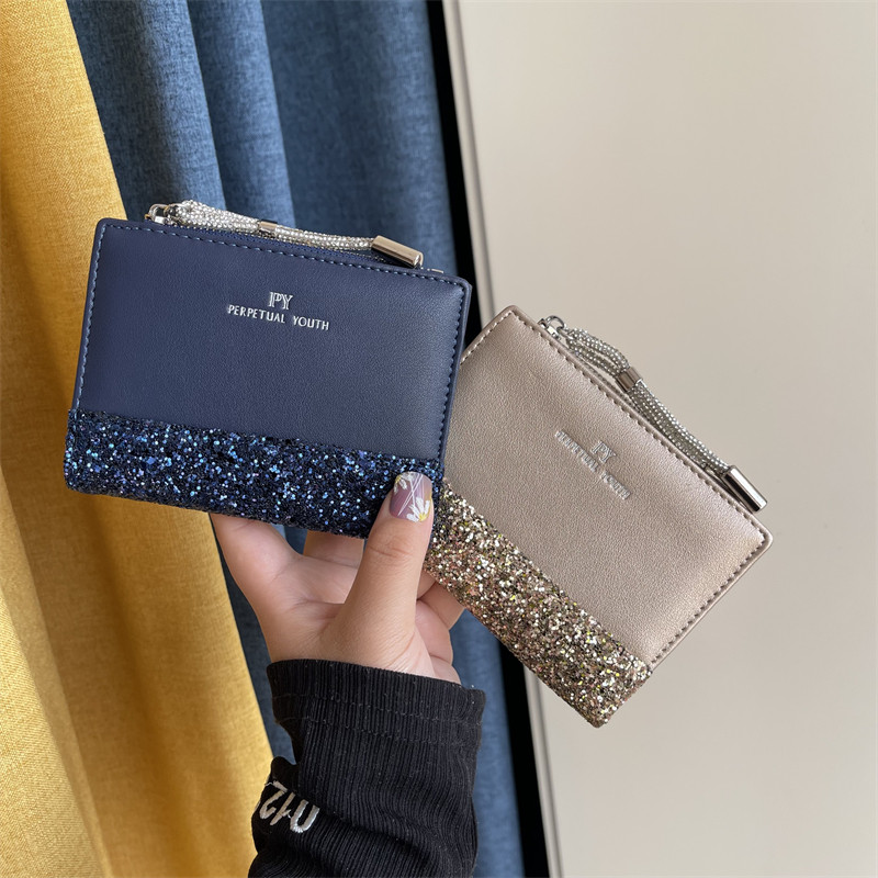 小红署推荐简约短款钱包女2026新款日韩版超薄折叠搭扣零钱包卡包