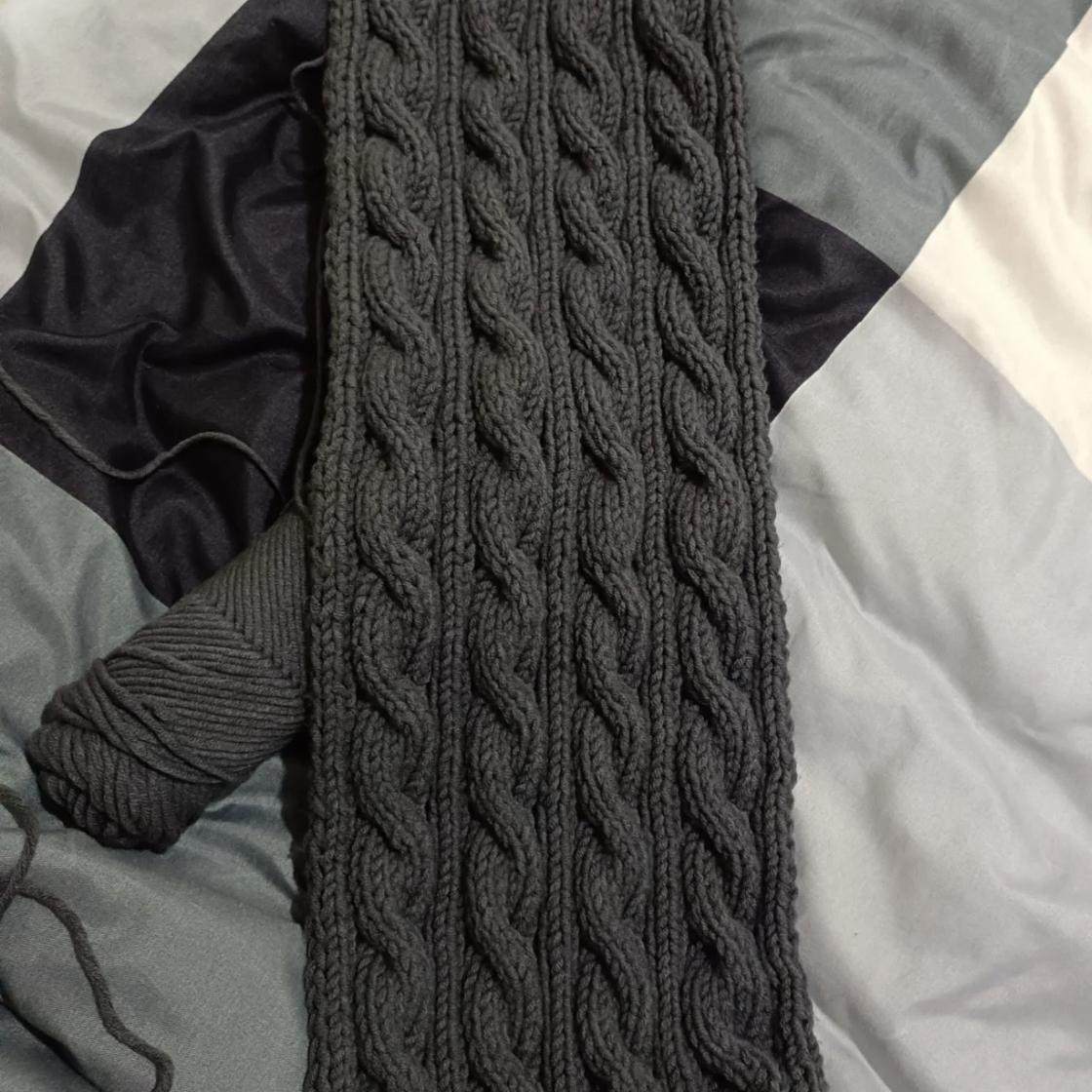 大麻花成品围巾DIY纯手工织的麻花围巾大气送男朋友男生日礼物冬