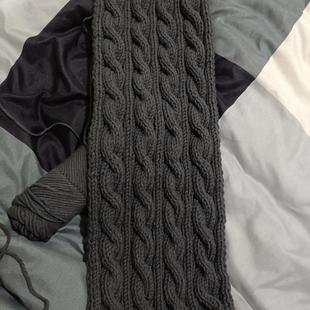 大麻花成品围巾DIY纯手工织的麻花围巾大气送男朋友男生日礼物冬