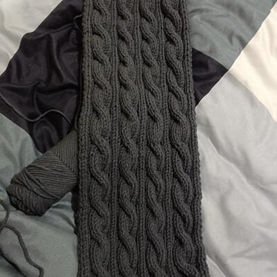 diy成品麻花纯手工编织的围巾