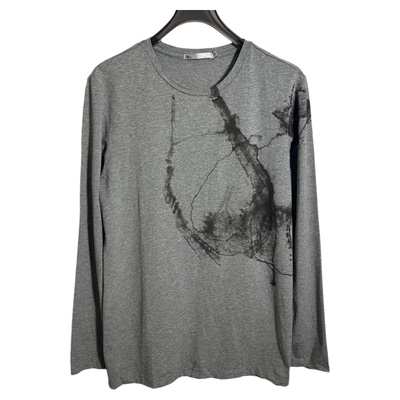 圣迪男式棉质印花艺术感长袖T恤