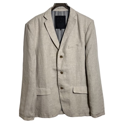 圣迪奥男式亚麻料西装外套