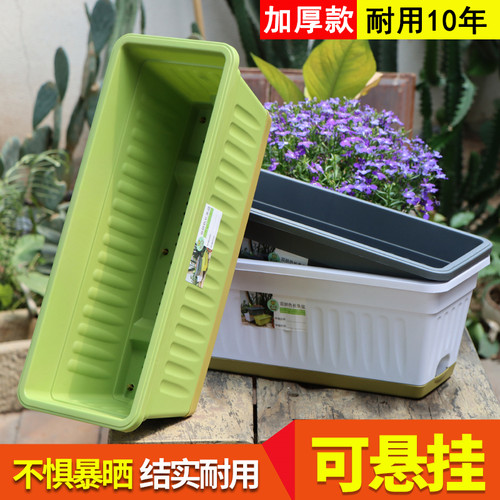 PP树脂简约耐用十年长条盆