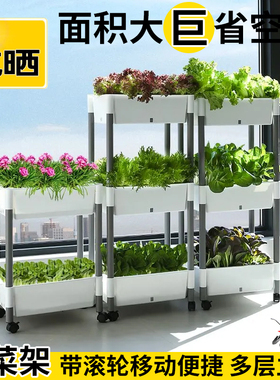 植卉居家庭阳台种菜神器懒人自吸水种菜盆阳台多层加厚蔬菜种植盆