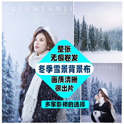 【小红书爆款】冬季雪景森林背景