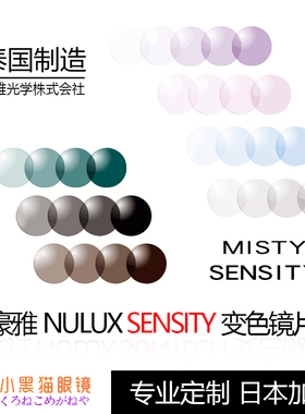 日本直邮/HOYA豪雅NULUX SENSITY双非车内变色近视镜片7色 单片