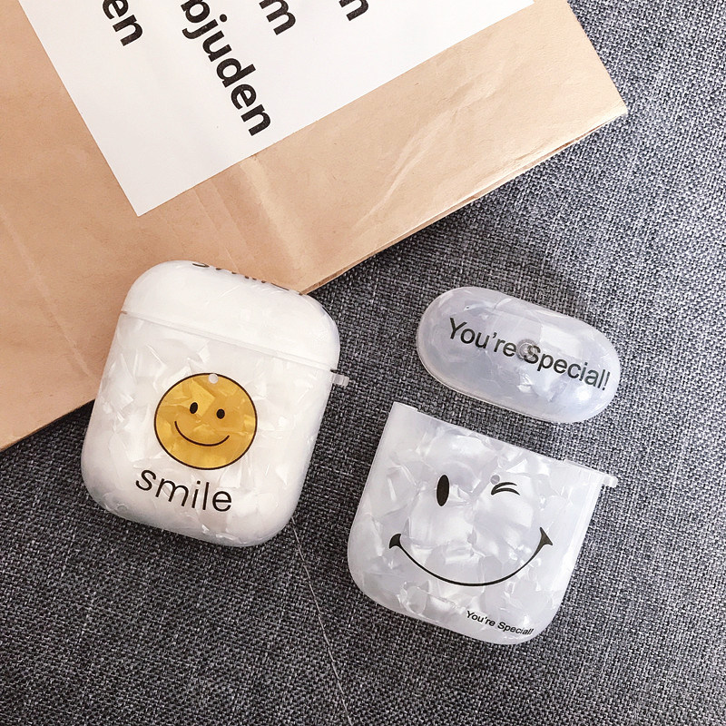 卡通贝壳纹笑脸Airpods1/2保护套苹果耳机套透明软壳可爱男女款新在类目 3C数码配件, MP3/MP4配件, 耳机配件中 - 来自Buy2taobao.com提供专业的淘宝代购服务
