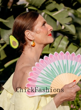 现货进口法国coucou suzette抓夹盘发鲨鱼夹牛油果水果发夹