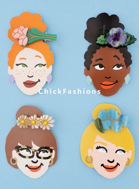 现货王鹤棣虞书欣同款法国发夹coucou suzette小发卡三色堇雏菊