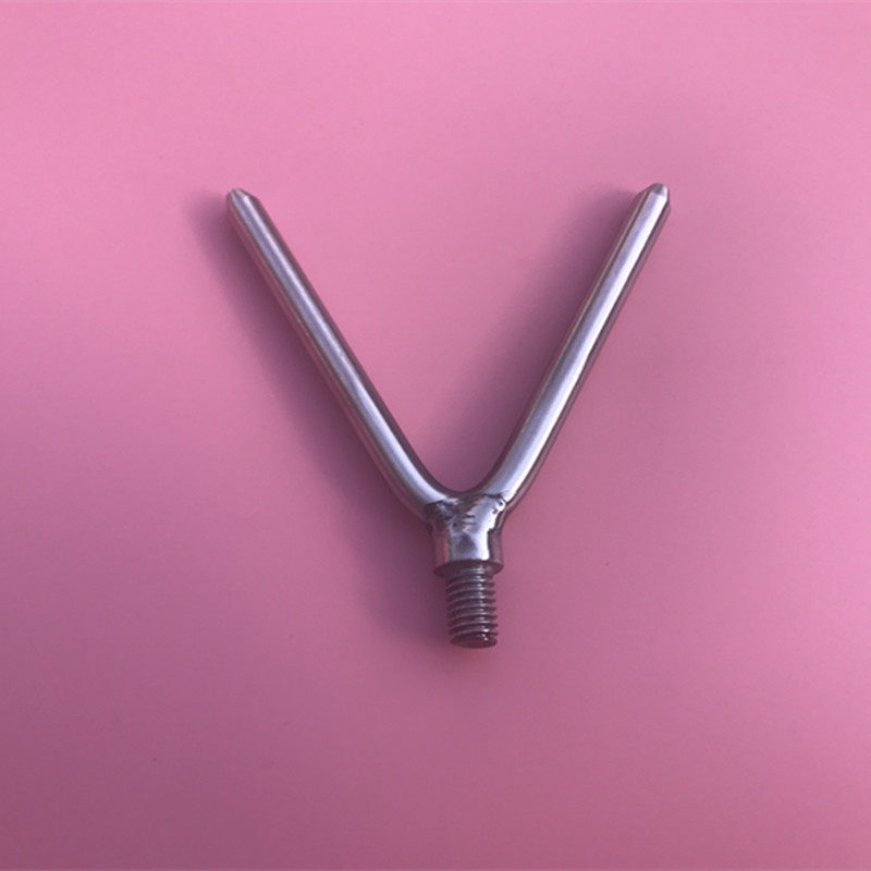 y形不锈钢衣叉头 8mm接口v形挑衣服支架叉子 挑线丫叉头子不带杆