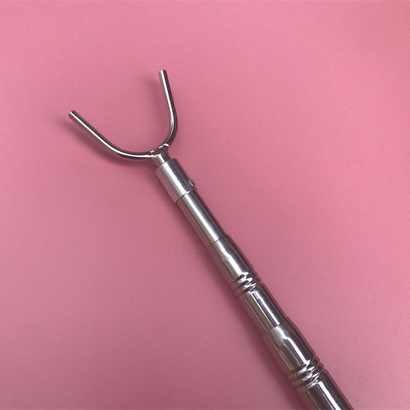 u形不锈钢衣叉头 3米5m7m压花伸缩杆子 8mm螺口金属叉衣服挑线叉