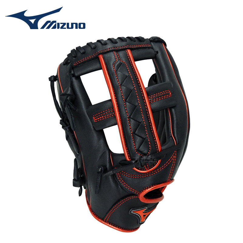 美津浓Mizuno牛皮比赛训练棒球垒球接球手套内野 反手左投附袋
