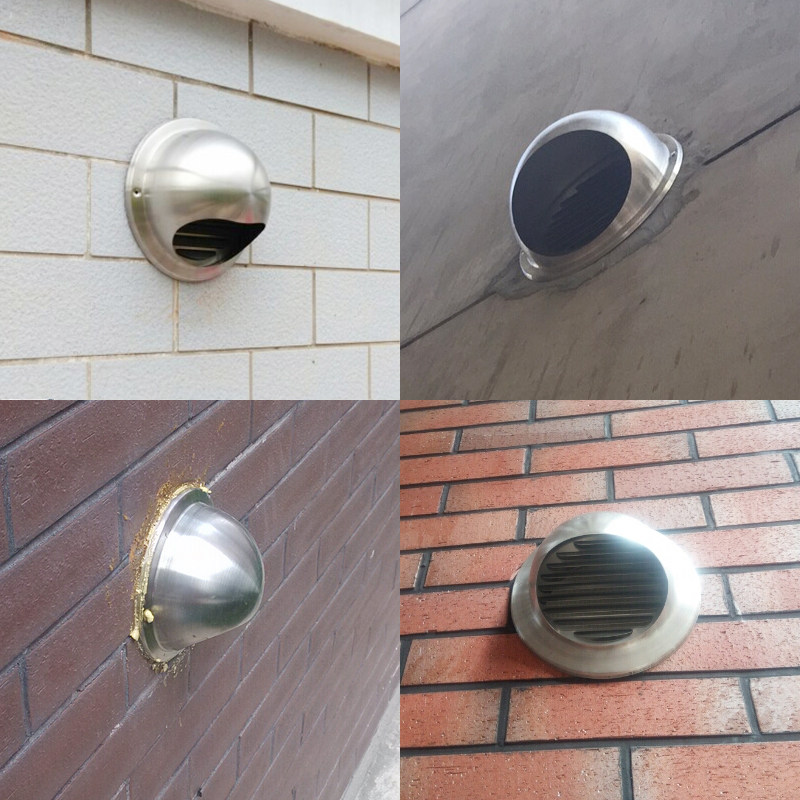 宝昌 不锈钢加厚排气口外墙风帽出气风罩通风球60~300