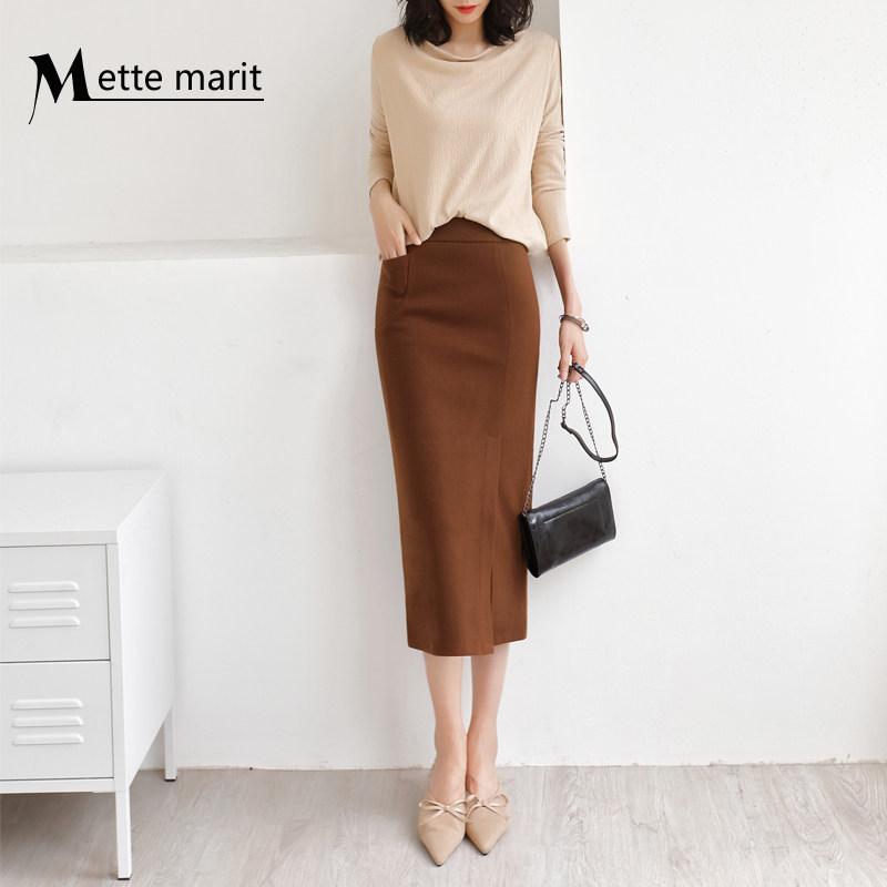 包臀裙女秋冬2021新款高腰修身中長款加厚壹步裙子毛呢針織半身裙在類目 女裝/女士精品, 半身裙中 - 來自Buy2taobao.com提供專業的淘寶代購服務