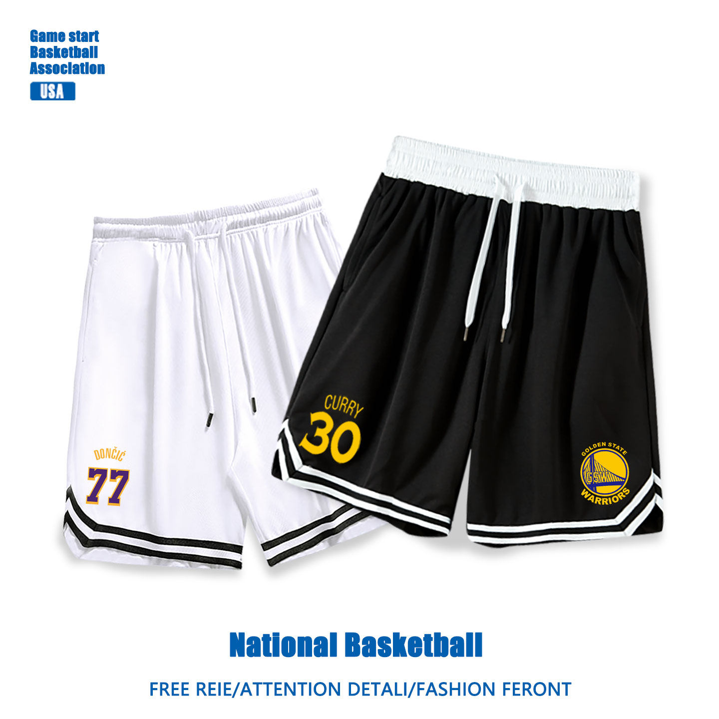 美式篮球短裤欧文库里科比夏季裤子青少年网眼球裤运动裤男五分裤