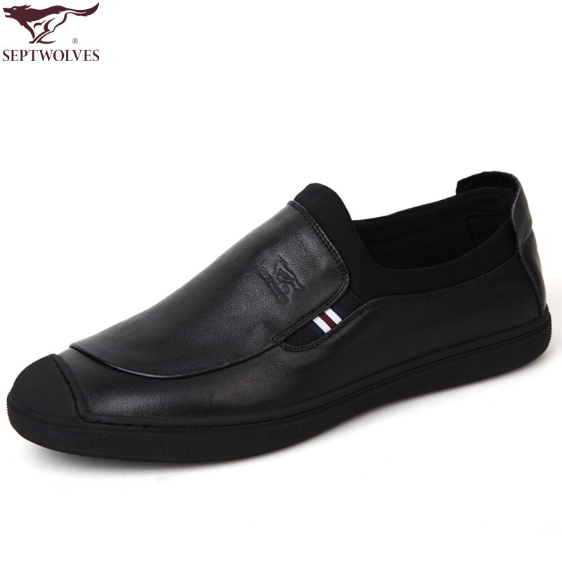 Septwolves Men's Shoes Autumn ventilation The first layer cowhide man fashion leisure time comfortable soft sole genuine leather shoesin the Men's Shoes, Low shoe, Casual shoes category - from Buy2taobao.com to provide professional Taobao agent buy service