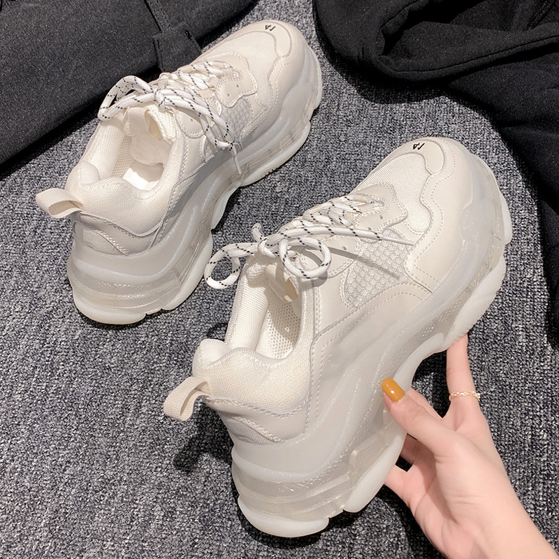 巴黎气垫休闲风情侣增高老爹鞋