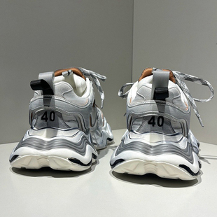 做旧休闲百搭增高运动鞋 情侣潮鞋 男2025春夏新款 街头厚底老爹鞋