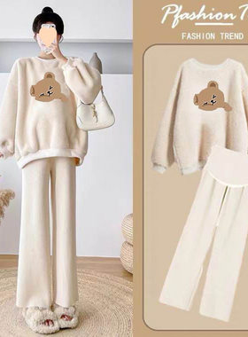 孕妇装卫衣加厚休闲秋冬家居服