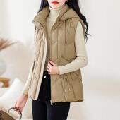 羽绒棉马甲女款 百搭短外套 坎肩保暖马夹时尚 外穿2024秋冬新款 大码