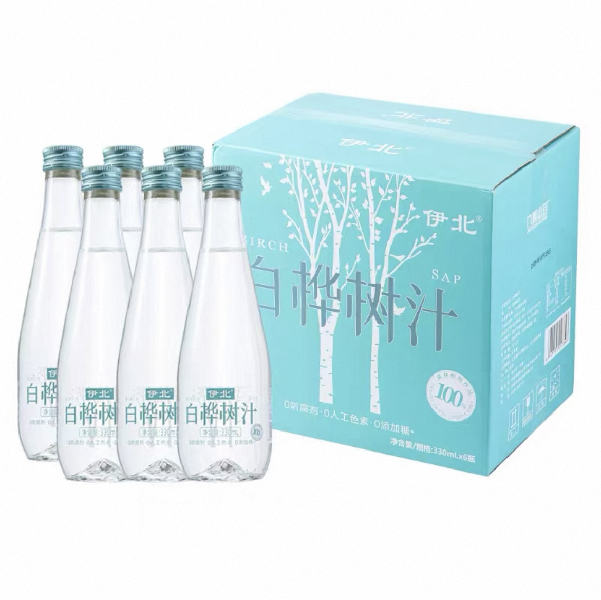 九鑫山珍伊北100%白桦树汁小兴安岭天然桦树原液植物饮料伊春特产