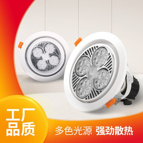 鼎琨天花吊顶铁+铝led嵌入式射灯