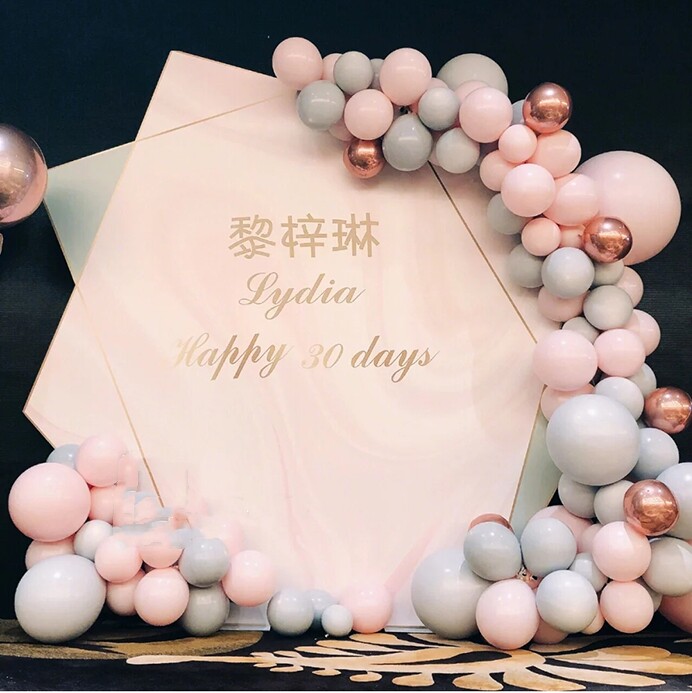 ins粉色大理石菱形kt板