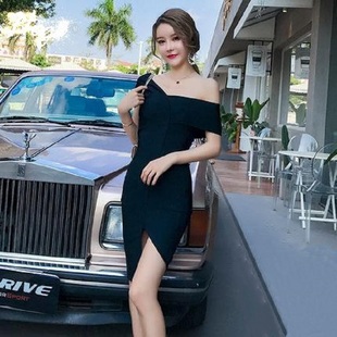 黑色礼服女轻奢小众高端级感气质晚宴年会平时可穿法式生日连衣裙