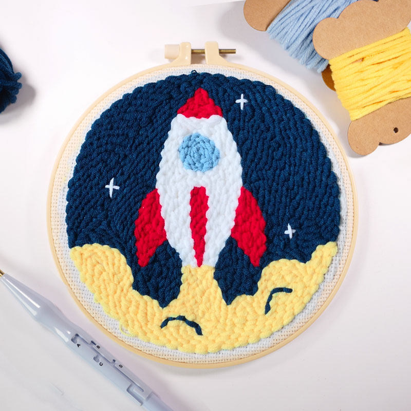 猫线手作 火箭戳戳绣材料包送教学视频墩绣毛线绣工具包手工|msdalam kategori rumah Fabrik, bahan-bahan jahitan DIY, alat dan produk siap, bahan-bahan jahitan DIY saman - dari Buy2taobao.com untuk memberikan perkhidmatan ejen Taobao profesional membeli