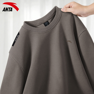 安踏运动卫衣男款春季2026新款青少年圆领休闲长袖潮流百搭打底衫