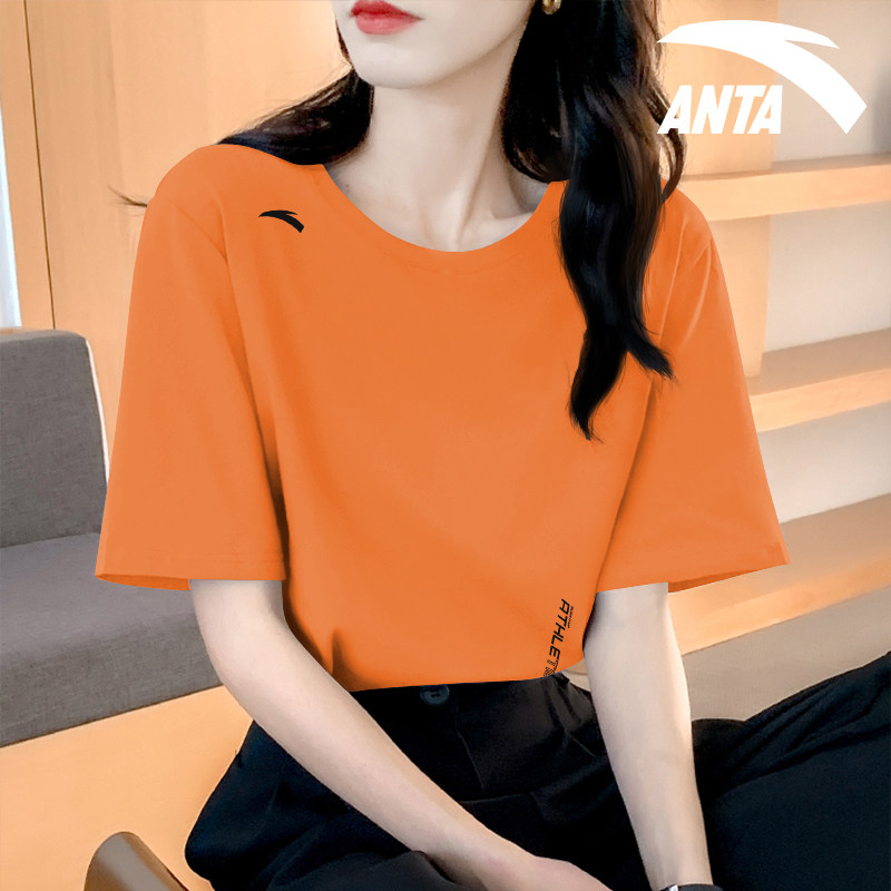 安踏速干运动短袖t恤女款透气百搭休闲半袖夏季2026新款时尚体恤