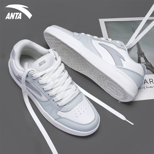 安踏女鞋复古休闲板鞋