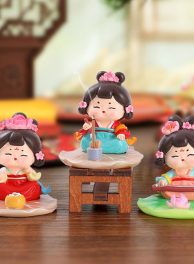 唐小环仕女手机支架国潮古风文创摆件办公桌面装饰品少女心小礼物