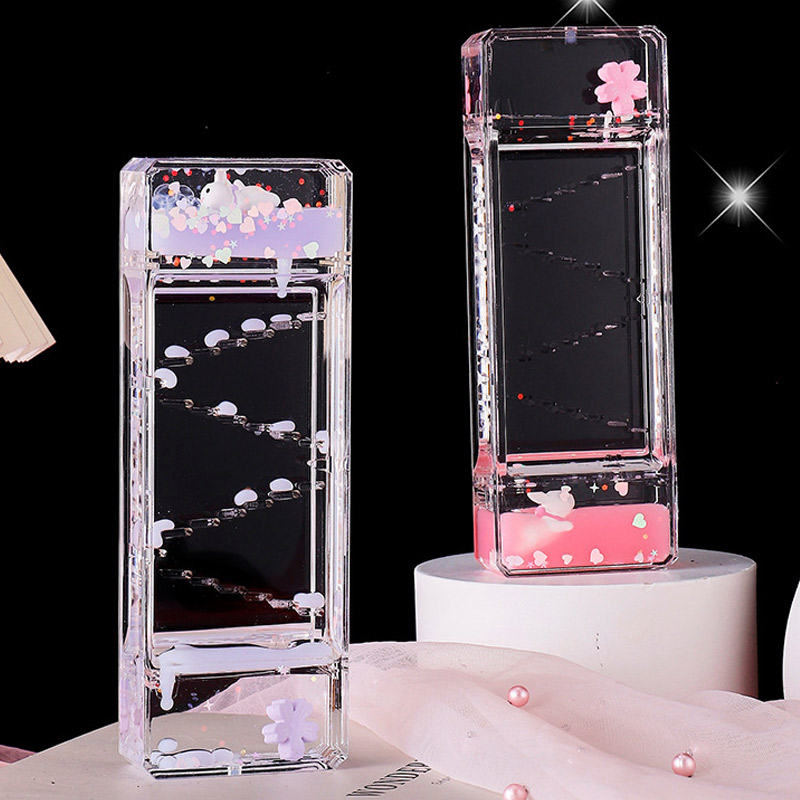 创意可爱樱花兔动感滑滑梯油滴沙漏桌面摆件治愈解压玩具儿童礼物,家居饰品,装饰摆件,淘宝优惠券,粉丝福利购,淘宝优惠卷