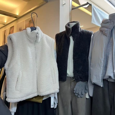 WEARELAB2596毛毛羽绒马甲保暖外套