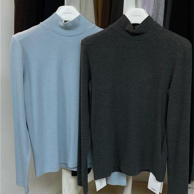 2024秋冬半高领打底衫长袖羊毛