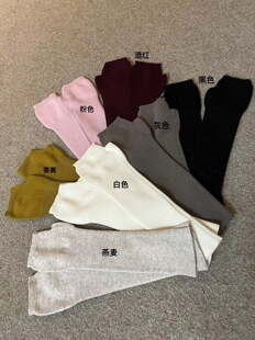 HELLO2023年秋冬小众设计感百搭凹造型保暖护臂连指羊毛袖套5777