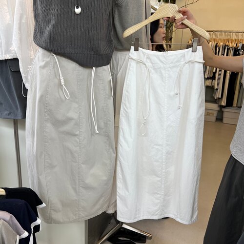 WEARELAB11567花苞腰抽绳半身裙