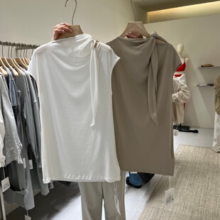 简约百搭绑带上衣女621104158 FN爱与南希2026春夏新款