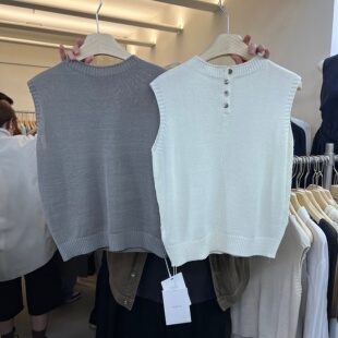 针织马甲上衣女11560 简约圆领宽松百搭无袖 WEARELAB2026春季 新款