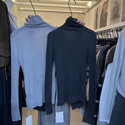 WEARELAB2025秋冬新款简约纯色高领显瘦丝光羊毛针织衫打底衫1310