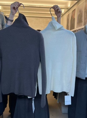 WEARELAB2025冬季新款通勤简约气质百搭高领显瘦全羊毛针织衫2371