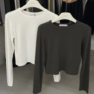 长袖 简约百搭纯色内搭打底衫 T恤上3432 新款 十三行JASMINE2025秋季