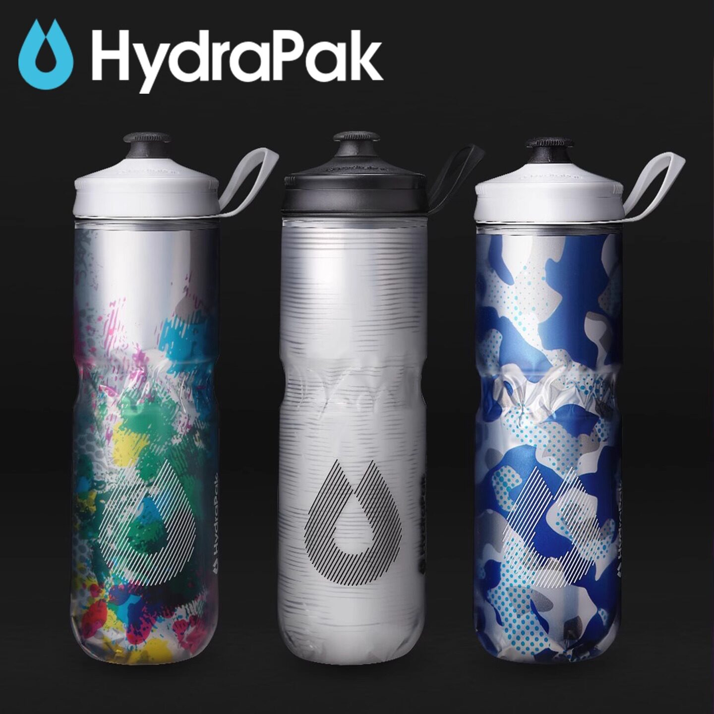 美国HYDRAPAK户外骑行水壶挤压式保冷公路单自行车运动水杯大容量